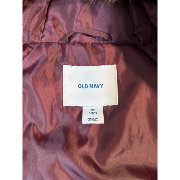 Old Navy Faux-Fur Trimmed Parka - Size XS Petite - Picture 6 of 7